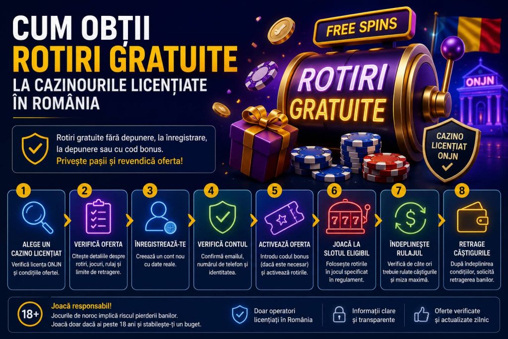 Rotiri gratuite far depunere la cazinouri licențiate