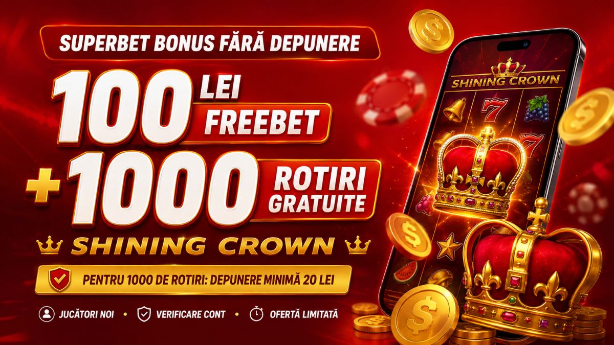 Superbet fara depunere - 100 Lei gratis + 1000 rotiri gratuite