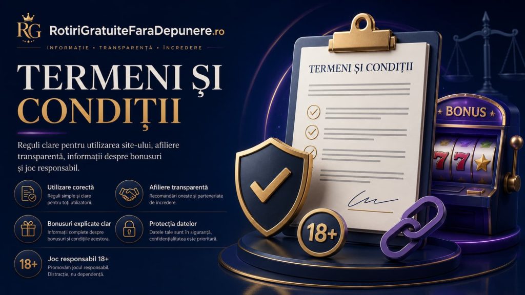 Termeni și condiții rotirigratuitefaradepunere.ro