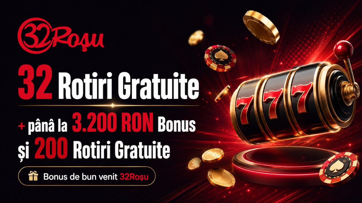 Bonus 32Roșu Fără Depunere 32 Rotiri + 3.200 RON și 200 FS