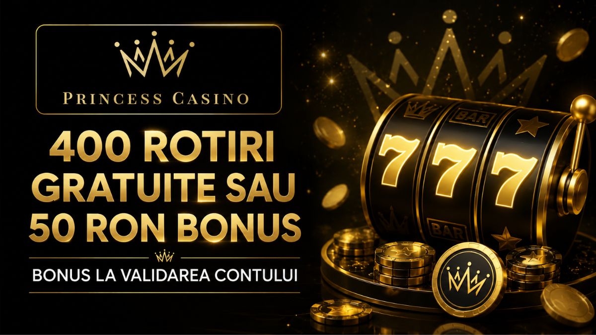 Bonus Princess Casino Fără Depunere 400 Rotiri sau 50 RON
