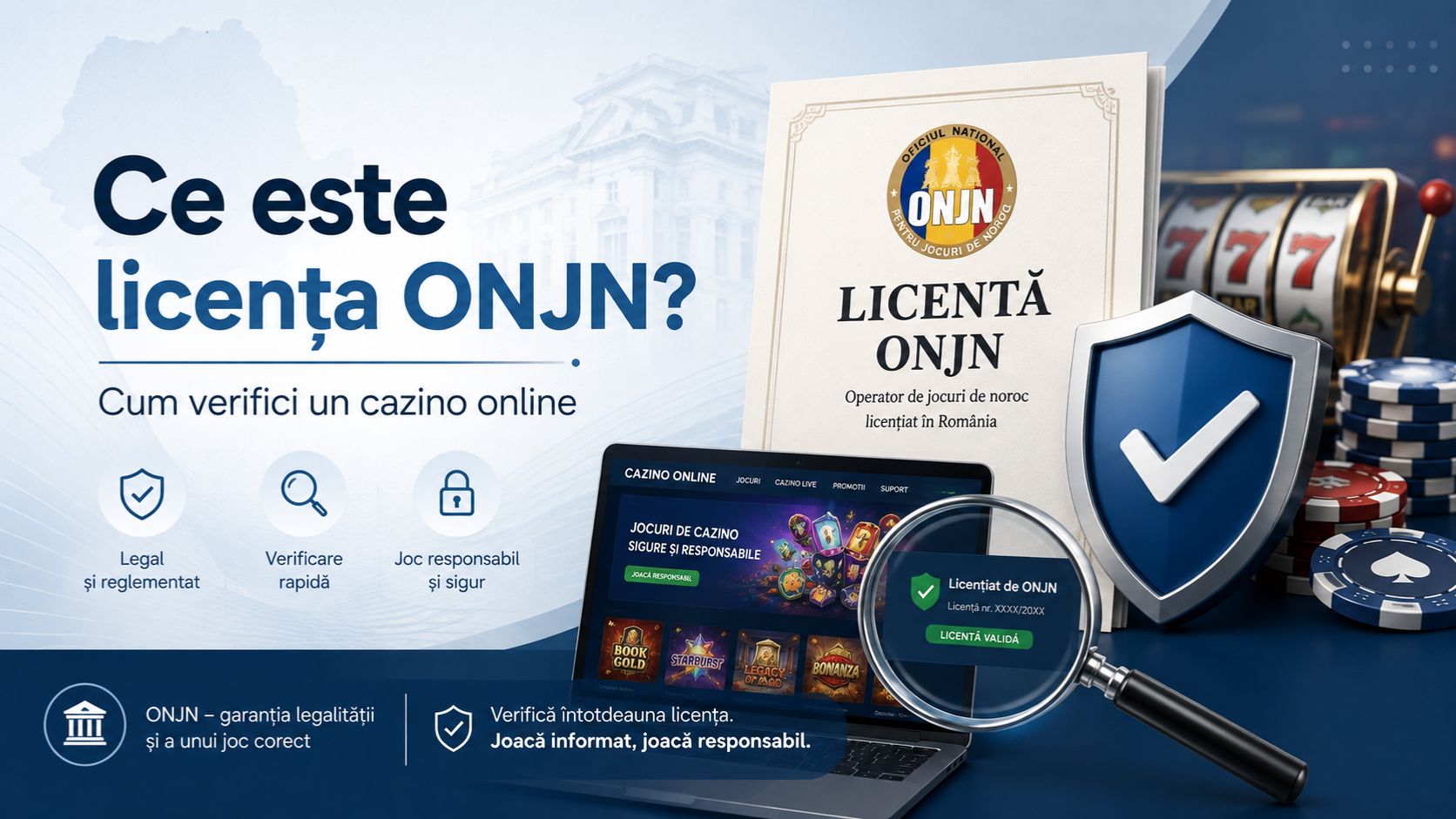 Ce este licența ONJN și cum verifici un cazino