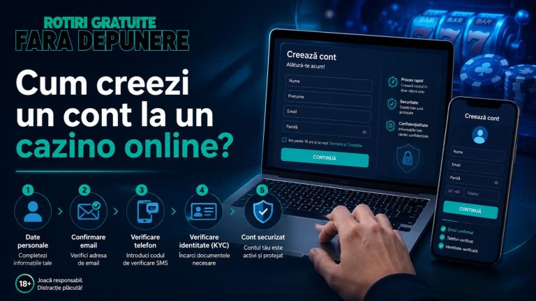 Cum creezi un cont la un cazino online?
